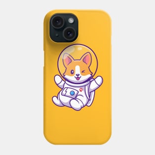 Cute Corgi Astronaut Flying Cartoon Phone Case