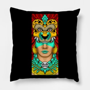 Mayan Warrior Girl Pillow