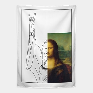 Rock Mona Lisa Tapestry