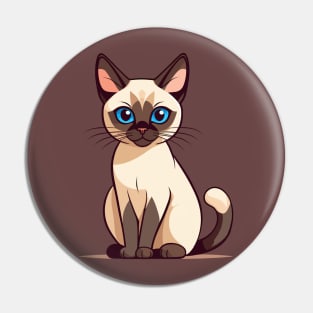 standing siamese cat Pin