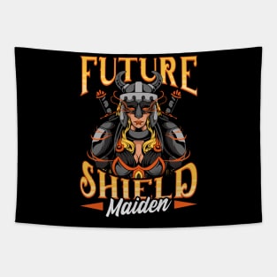 Awesome Future Shield Maiden Nordic Viking Warrior Tapestry