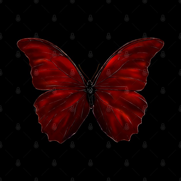 Red Butterfly realistic by HelenaCooper