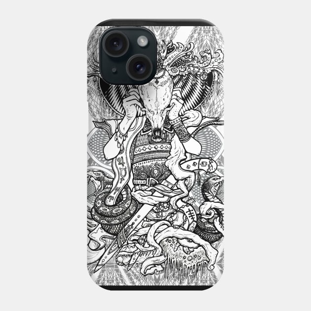 Sacred Goat Gemotrical Alchemical Astrology Magic Phone Case by Esoteric Origins