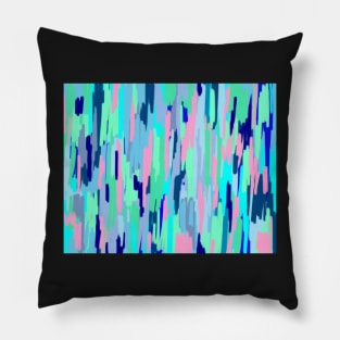Spring Blues Digital Abstract Pillow
