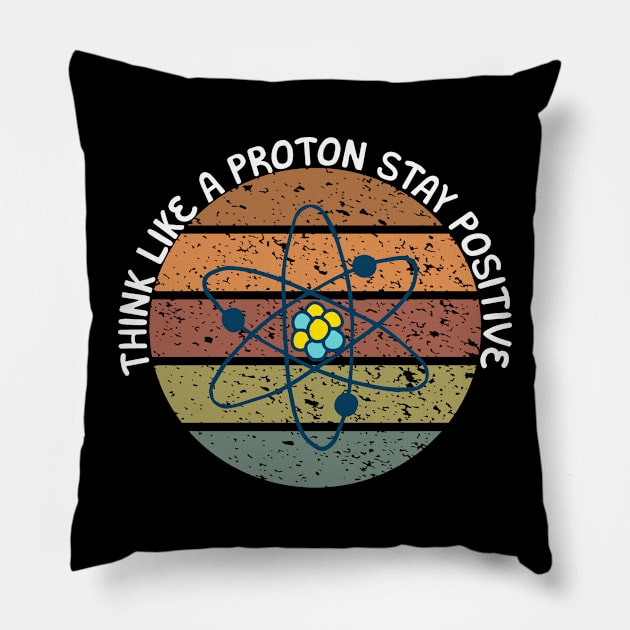 think like a proton and stay positive Pillow by Success shopping