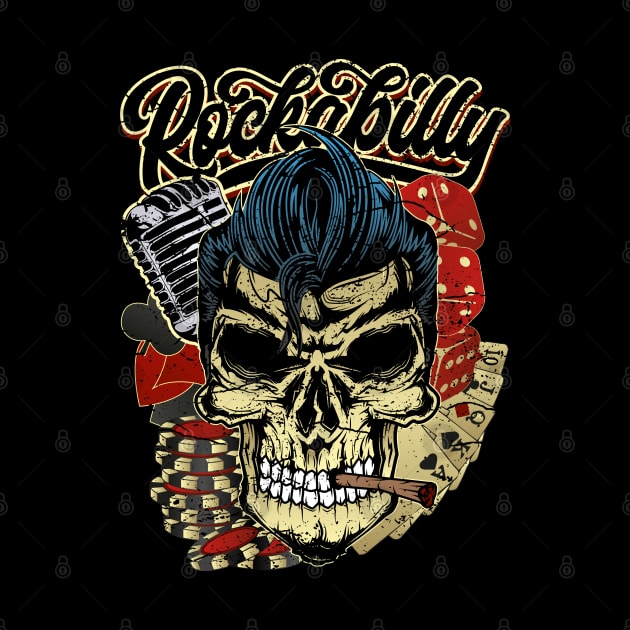 Rockabilly Greaser Skull by RockabillyM