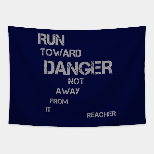 Run Toward Danger Not Away From it - great book quote Tapestry by LA Hatfield