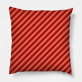 Candy Cane Stripes - Gilded Traditions - Minimalist Colorful Holidays Pillow