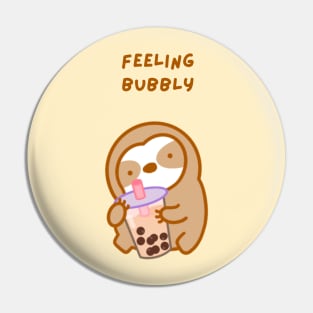 Feeling Bubbly Boba Sloth Pin