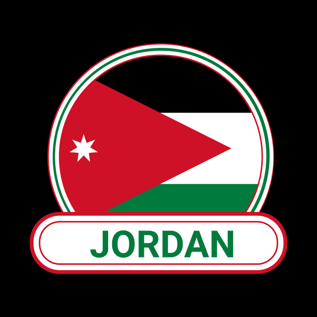 Jordan Country Badge - Jordan Flag by Yesteeyear