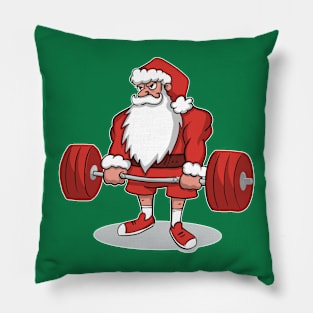 Powerlifting Santa Deadlift Santa Pillow