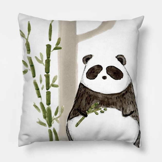 P for Panda Pillow by Big Bear and Bird