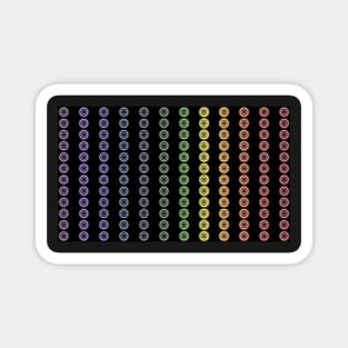 Rainbow Rings Illusion Pattern Magnet