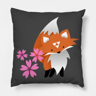 Kawaii Sakura Fox Pillow