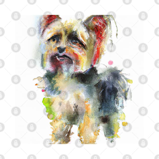 Silky Terrier Watercolor - Dog Lovers by Edd Paint Something