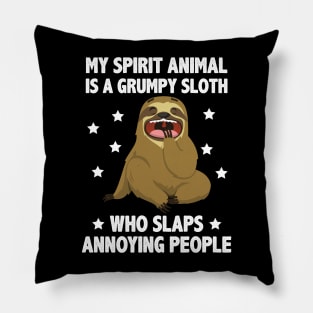 Funny cute sloth gift Pillow