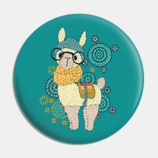 Cute dotted llama Pin