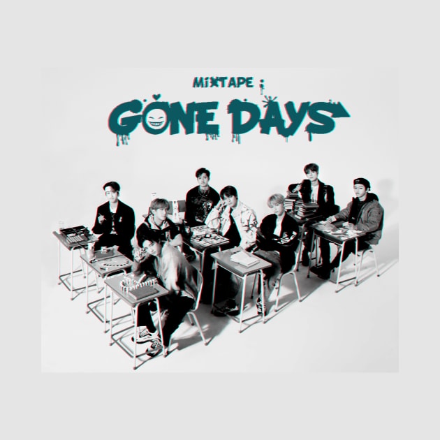 SKZ Gone Days black and white by bixxbite