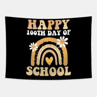 Happy 100th Day Of School Rainbow Flowers 100 Days Teacher Tapestry