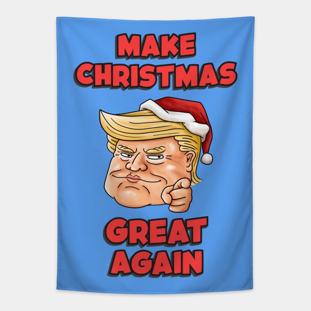 Trump Make Christmas Great Again Tapestry by Takeda_Art