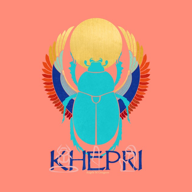 Khepri - Egyptian Sun God by Art by Angele G