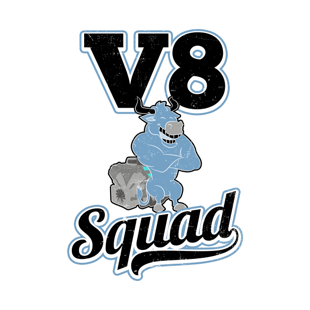 V8 Engine Shirt | Bull Squad Block Gift by Gawkclothing