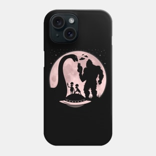 Bigfoot Ufo Cat Loch Ness Monster Funny Aliens Phone Case