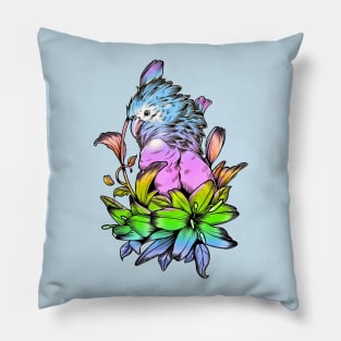 Cockatiel and Lilys Pillow