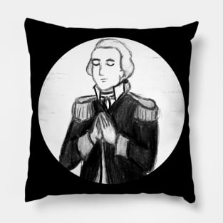 Praying George Washington (Black & White) Pillow