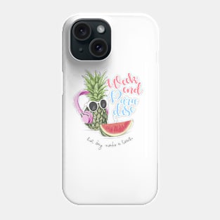 summer with funy pineapple pie Phone Case