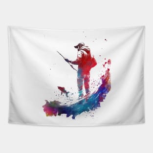 Fishing sport art #fishing Tapestry