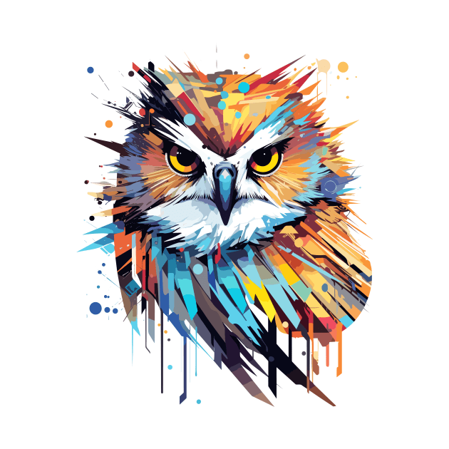 Owl Bird Animal Nature Freedom Wildlife Wonder Abstract by Cubebox