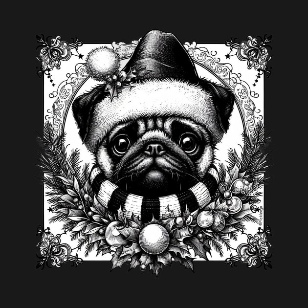 Cute pug Illustration by Pickledjo