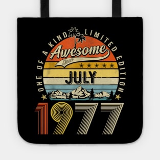 Awesome Since July 1977 Vintage 46th Birthday Tote