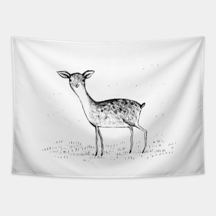 Monochrome Deer Tapestry