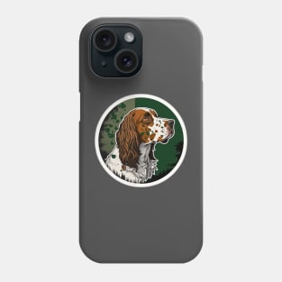 Irish Red and White Setter Camouflage Motif Phone Case