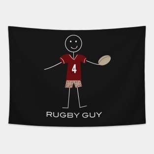 Funny Mens Rugby Guy Tapestry