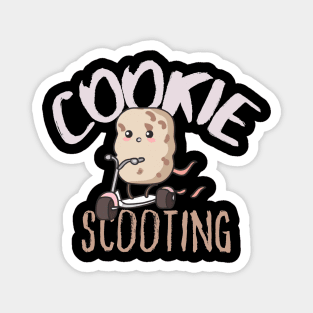 Funny E-Scooter, Cute Kawaii Cookie Driving Scooter Magnet