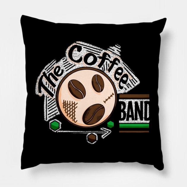 Coffee Band - Coffee Music Lovers Pillow by HCreatives