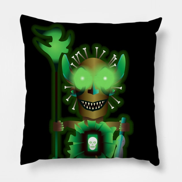 Beware the Shiriki Utundu Pillow by Geishas and Gasmasks