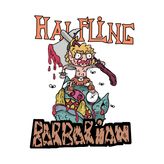 Halfling Barbarian DnD Angry Rage by Black Market Tees