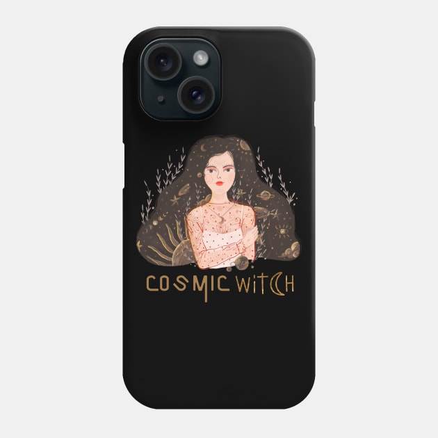 Cosmic Witch Phone Case by Creativity Haven