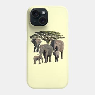 Elephant Mamas with Babies in Africa Phone Case