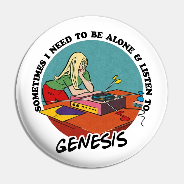 Genesis / 60s Rock Obsessive Fan Gift Pin by DankFutura