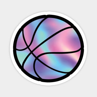 Holographic abstract  basketball Magnet