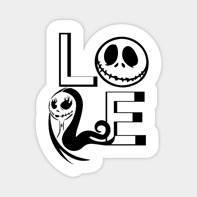 Love Jack and Sally Magnet by beaching