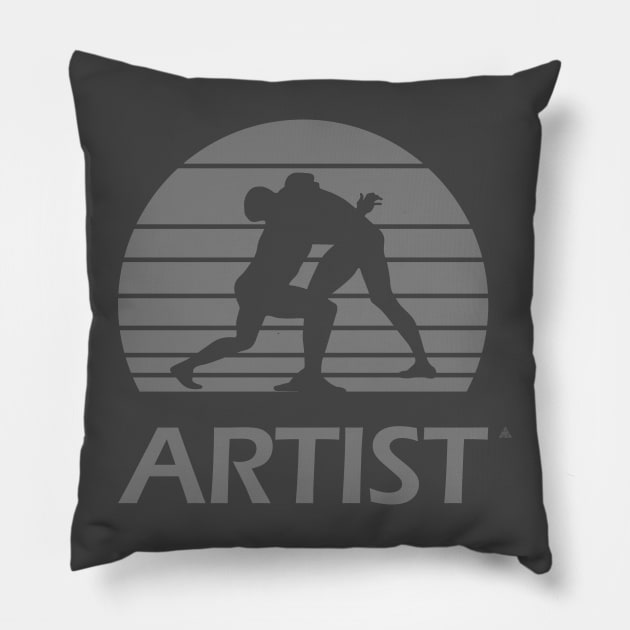 Grappling Artist Pillow by e3d