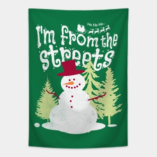 Christmas Snowman Costume a Sarcastic People Funny Tapestry