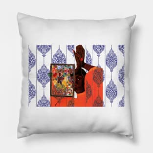 Orange Woman Pillow