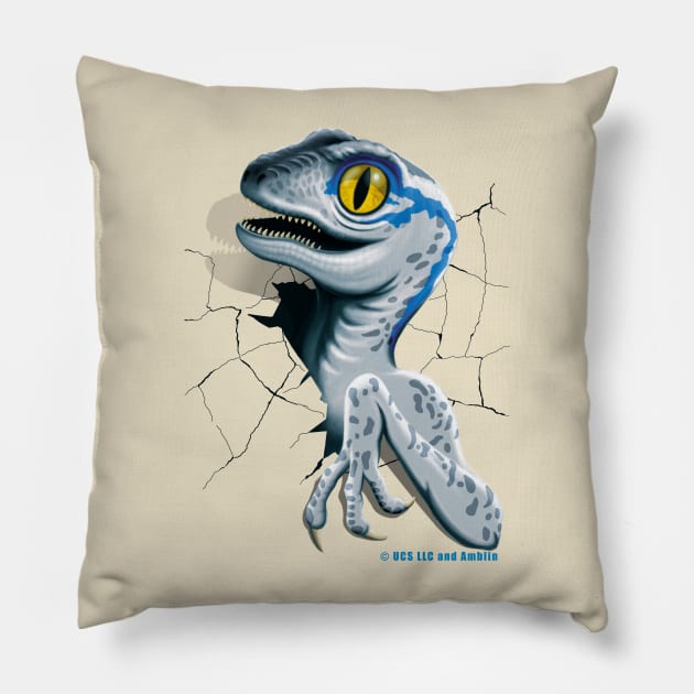 Jurassic World - Baby Blue Raptor Pillow by TMBTM